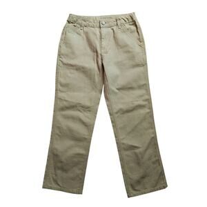 Carhartt Rugged Flex Kid's Canvas Duck Carpenter Pants Adjustable Waist Sz 12